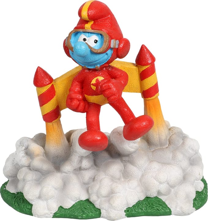 Aqua della smurfen bos jetpack action air 11,6x7,7x11,5cm meerkleurig