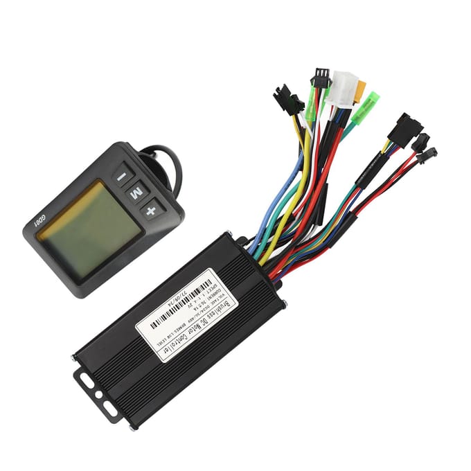 Kit de conversion de vélo électrique 24 V 36 V 48 V 500 W-750 W 26 A Contrôleur 3 modes Kit d'affichage LCD GD01 pour black