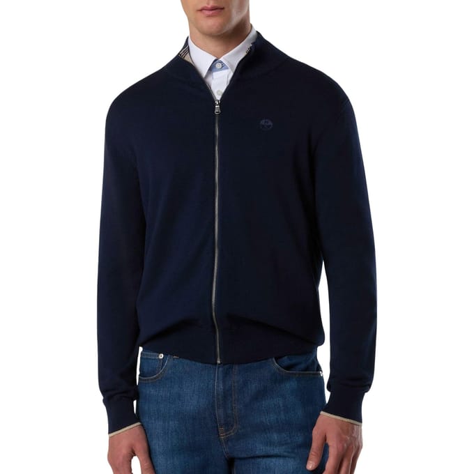 North Sails Full-zip 12 GG Sweater Heren - Maat M
