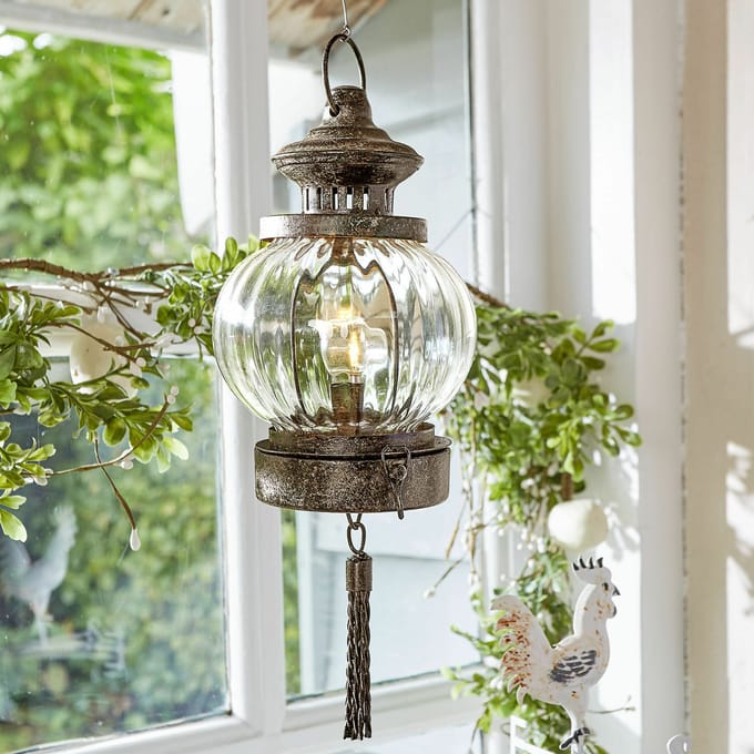LOBERON Ledhanglantaarn Timone roestbruin