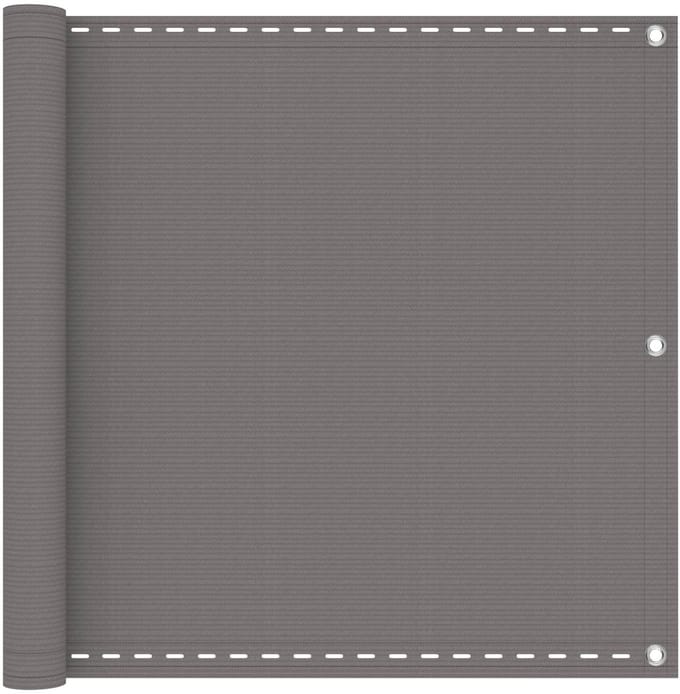 vidaXL - Balkonscherm - Rechthoekig - 75 - x - 400 - cm - HDPE - en - Aluminium