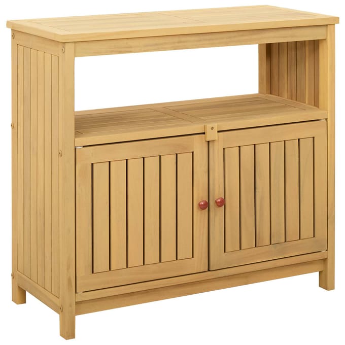 vidaXL - Tuinconsole - tafel - Licht - acacia - 80 - x - 35 - x - 75 - cm