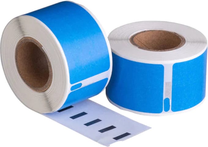 Dymo 99014 Blauw compatible labels, 101 mm x 54 mm, 220 etiketten, permanent