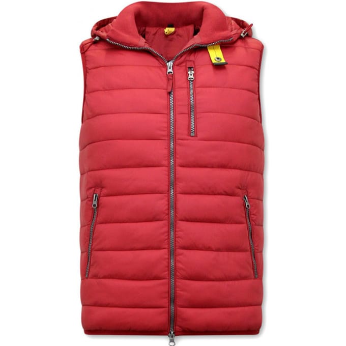 Bodywarmer Heren met Capuchon - Rood - XS