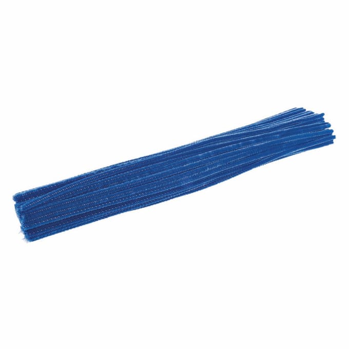 Colorations blauw chenilledraad knutselmateriaal 100 stuks creatief speelgoed.