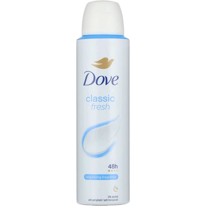 Dove Classic Fresh 48h Anti-Perspirant Deodorant Spray For Women - 150 ml