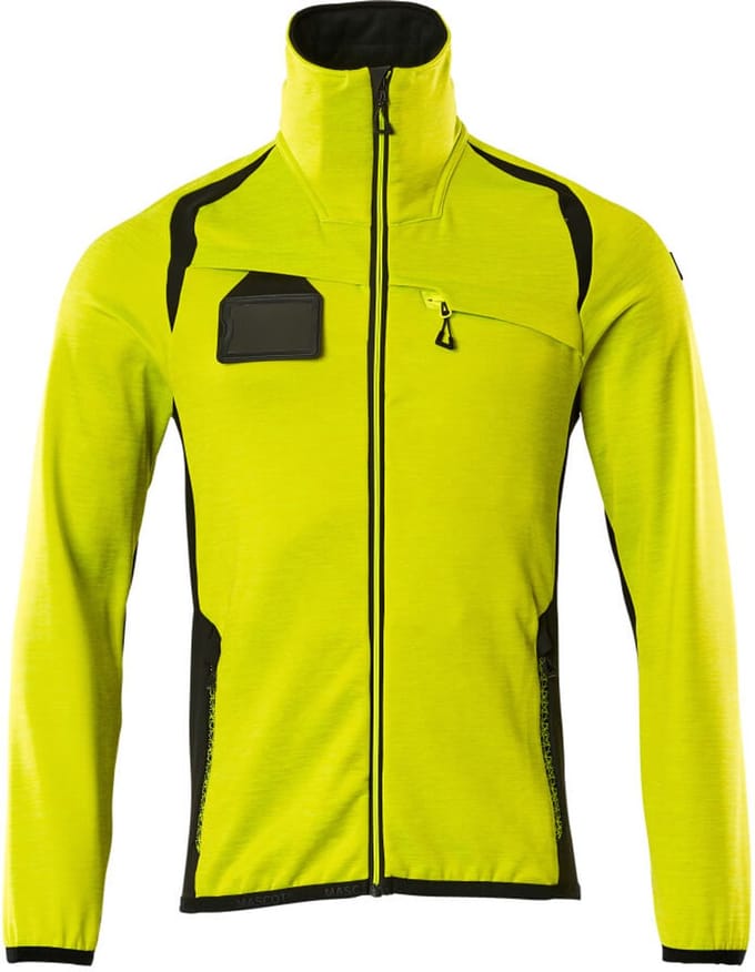Mascot Accelerate Safe Fleecetrui met rits 19403-316 - Hi-Vis geel/zwart - 4XL