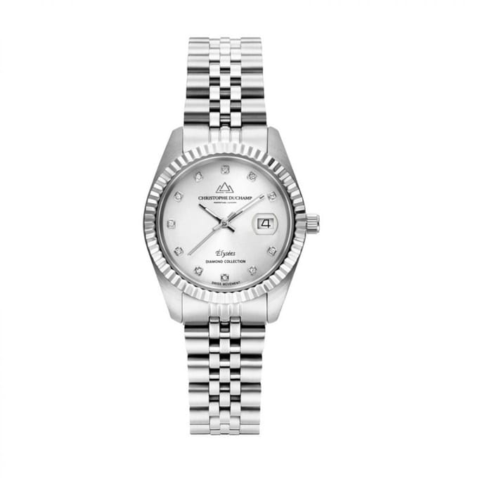 Christophe Duchamp Diamond Elysees CD7201-3 dames Horloge 33mm 5ATM