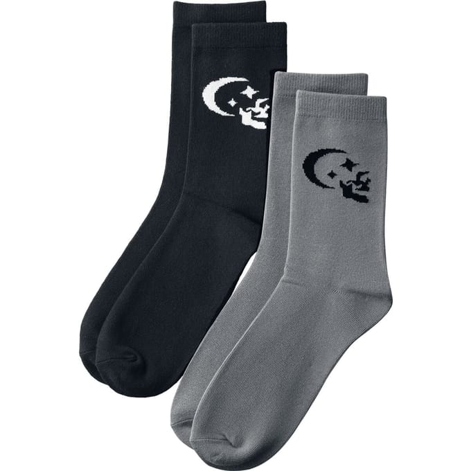 KIHILIST by KILLSTAR - Gothic Sokken - Kihilist 2 Pack Socks - voor Mannen - zwart