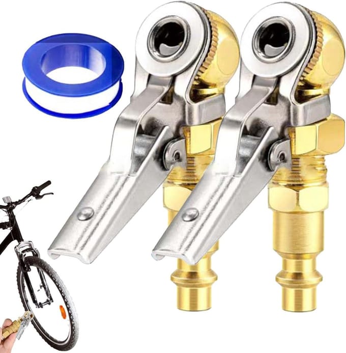 Band Air Nozzle - Luchthouder - Banden Oppompen - Lekvrije Afdichting - 250 PSI - Goud