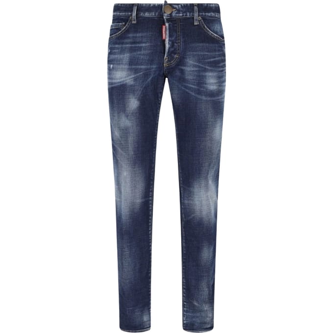 Dsquared2 Skater Jean Canadese vlagbadge Blue Wash Jeans