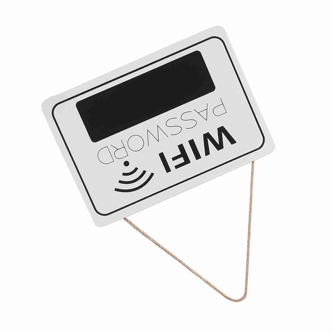 Wachtwoord Display Bewegwijzering Wandhanger Koffiebar Boekwinkel Retro Hangbord wit