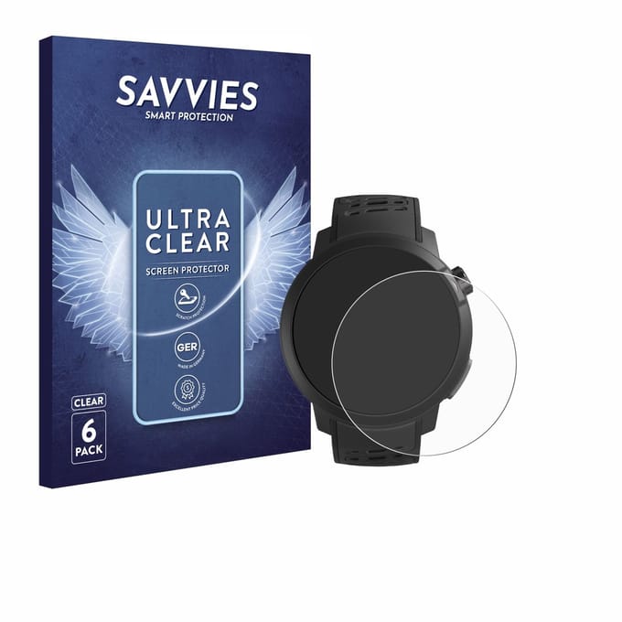 Savvies - Screenprotector voor Coros Pace Pro - Folie Beschermfolie transparant 6 Stuks
