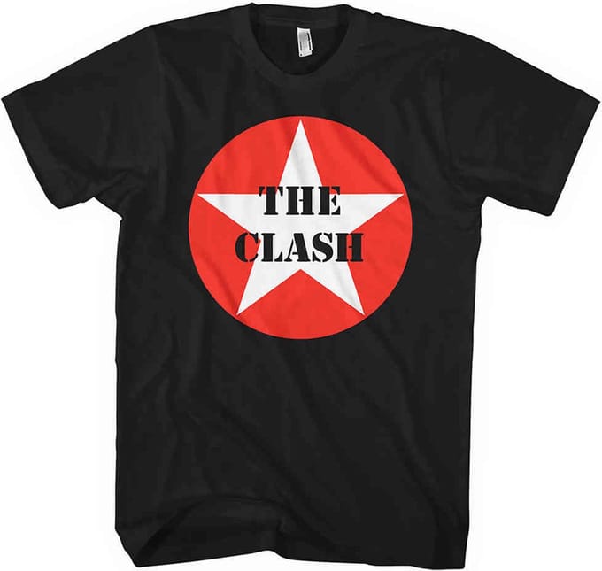 The Clash - Star Badge Heren T-shirt - L - Zwart