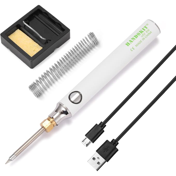 HANDSKIT USB-oplaadbare soldeerbout 5V 8W instelbare temperatuur elektrische soldeerboutset met veelkleurig