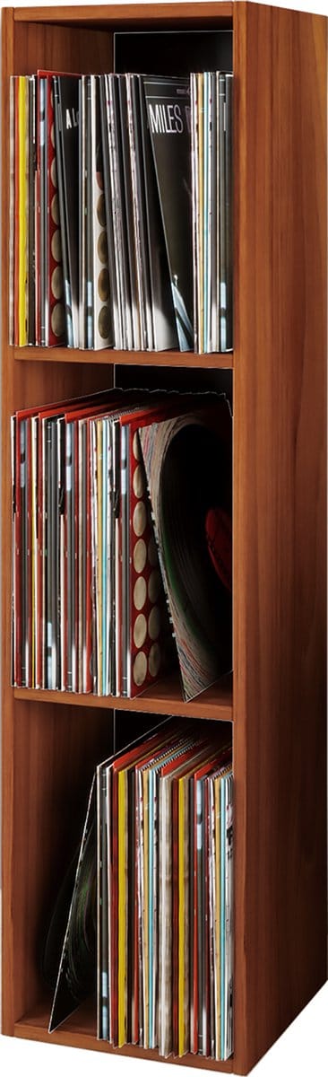 Houten platenstandaard LP-plank Archiefstandaard Platto 3-voudig