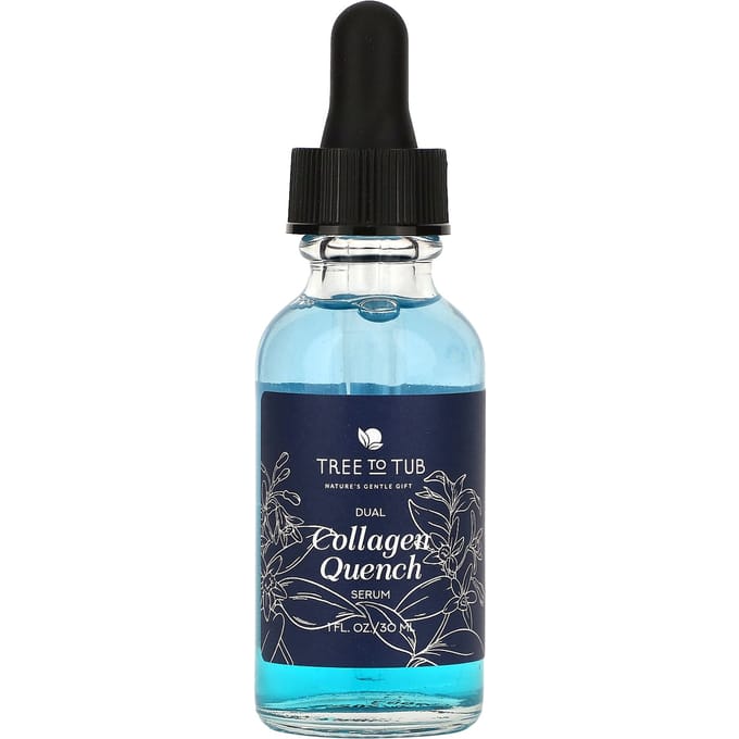 Tree To Tub, Dual Collagen Quench Serum, 1 fl oz (30 ml) black