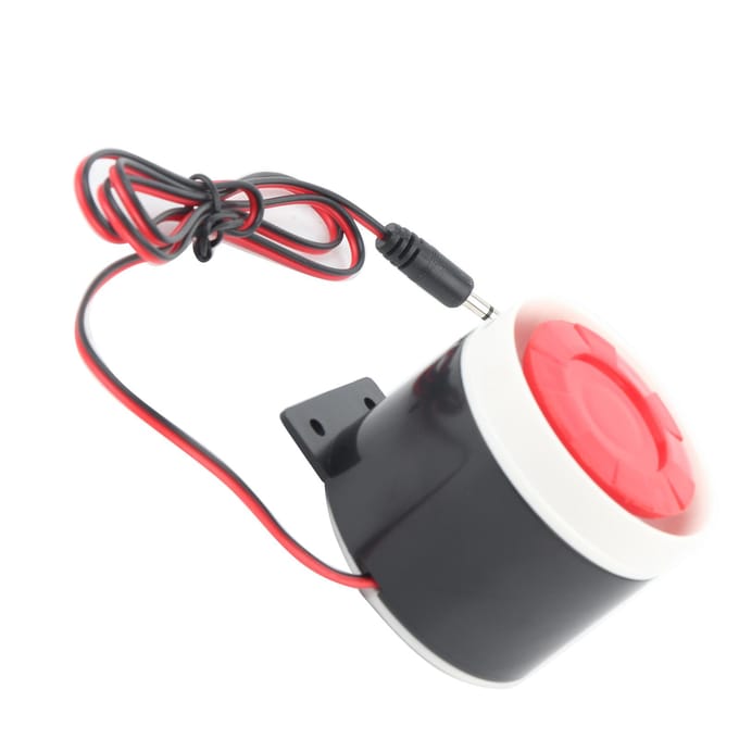 DC 12V Bedrade Mini Alarm Hoorn Huisbeveiliging 110 dB Geluid Alarmsysteem black
