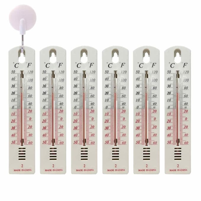 Binnenthermometers - Temperatuurmeters - Binnenruimte Meten - Dubbele Schaal ℃/℉ - 19.5x4cm