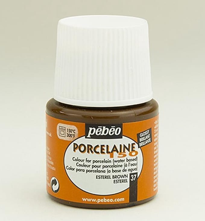Porseleinverf - 36 Amber Brown - Pebeo - 45ml