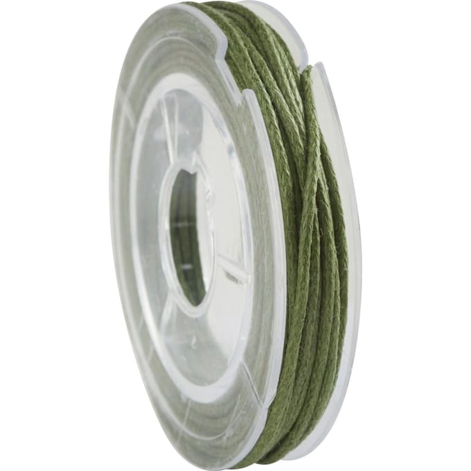Imitatielerenkoord Olijfgroen 1mm x 5meter