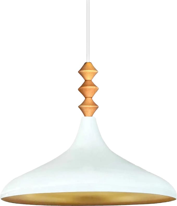 Bamyum Hanglamp E27 Metaal Wit Moderne Lamp