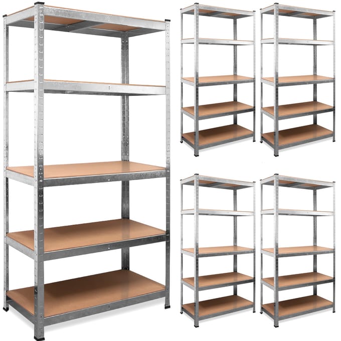 Monzana Schroefloze Stellingkast - Set van 5 Metaal 875kg - 180x90x40cm