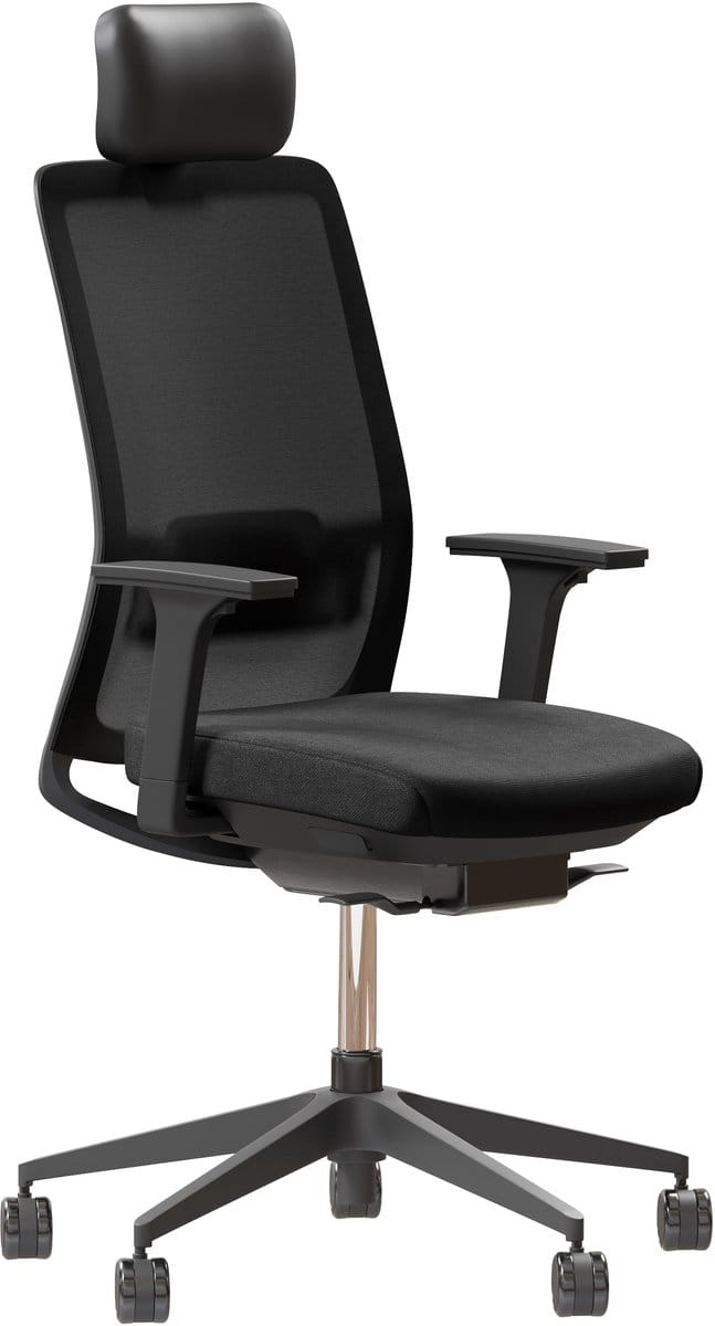 Bureaustoel Ergonice K30 - met hoofdsteun - Zwart