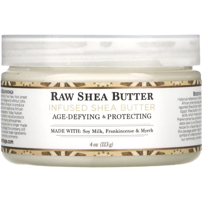 Nubian Heritage, Raw Shea Butter, with Shea Butter, 113 g (4 oz) white