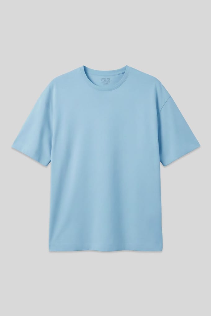 Overmaatse Katoenmix Crew Neck T-Shirt