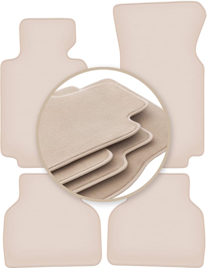 PREMIUM beige vloermatten voor: BMW 7 E38 sedan 1994-2001
