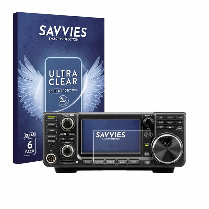 Savvies - Screenprotector voor Icom IC-9700 - Folie Beschermfolie transparant 6 Stuks