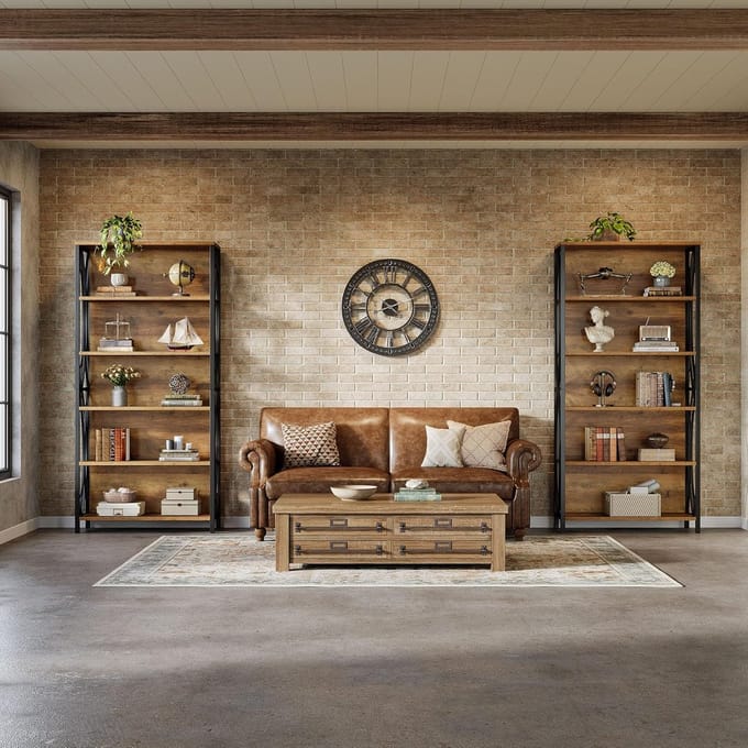 Luxe Boekenkast – Bruin – 180 cm – Industrohome