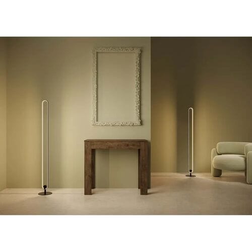 Ityhome Uitschuifbare sidetable 90x42/198 cm Bora Small walnoot