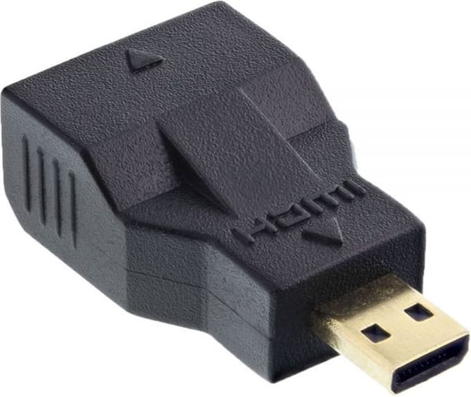 Micro HDMI (m) - Mini HDMI (v) adapter - versie 1.4 (4K 30Hz)