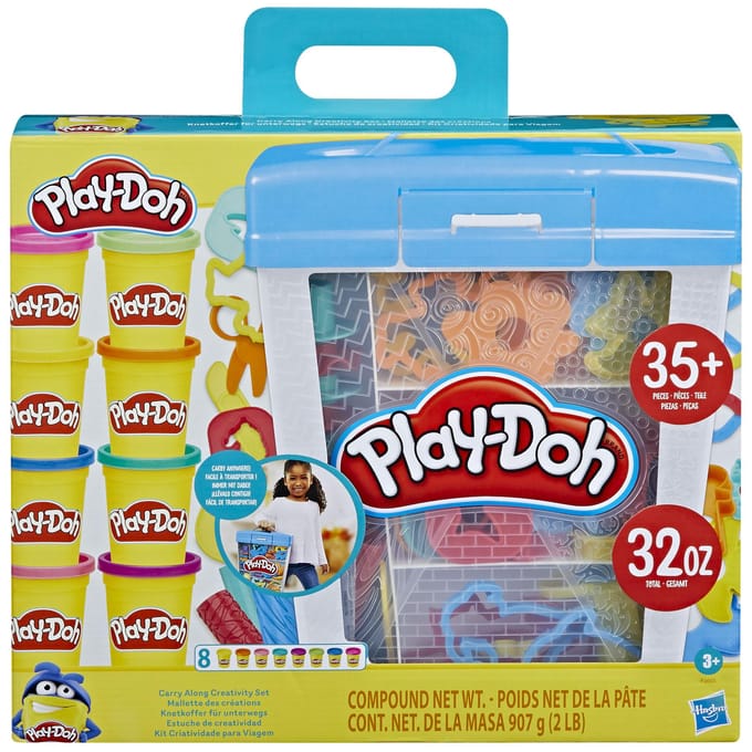 Play-Doh knutselset meeneemkoffer creatief speelgoed multicolor.