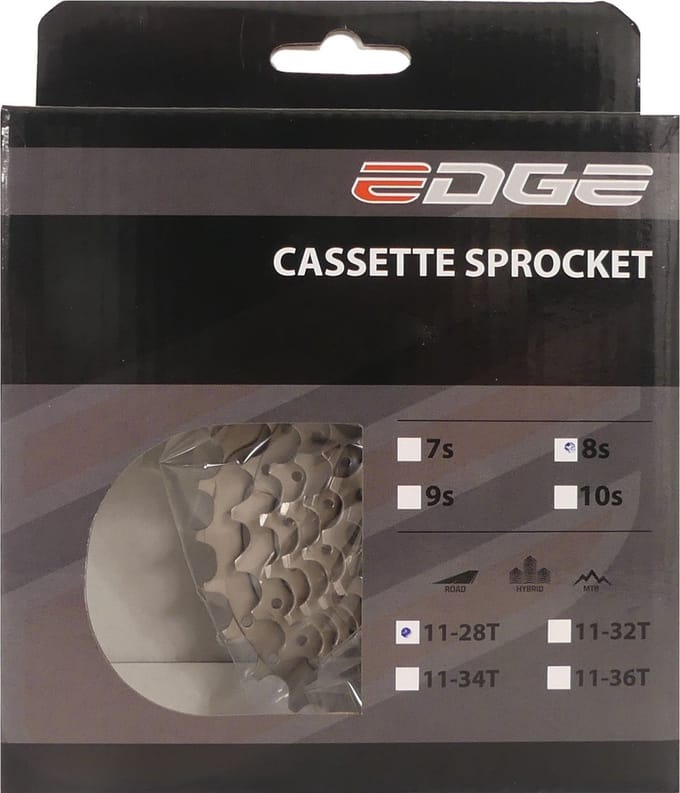 Cassette 8 speed Edge CSM5008  11-28T - zilver