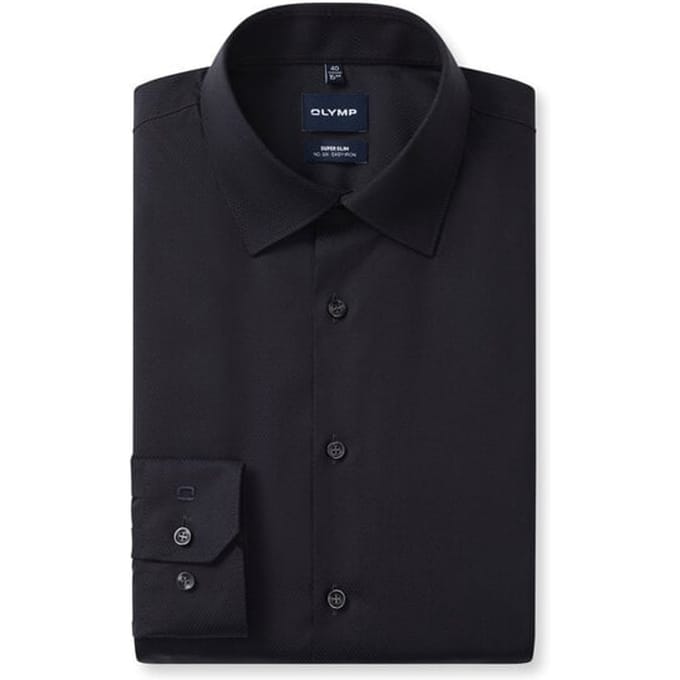 OLYMP No. Six Overhemd, Super Slim, Kent, Marineblauw