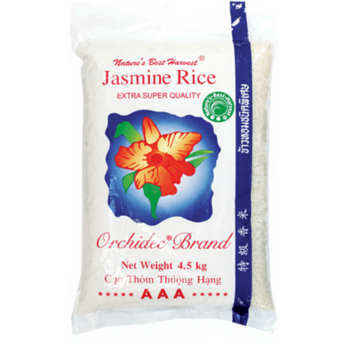Orchidee premium AAA jasmijn langkorrelige rijst 4,5 kg
