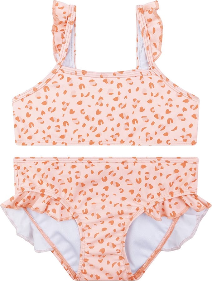 Swim Essentials | Oudroze Panterprint Meisjes UV Bikini - Maat 86/92