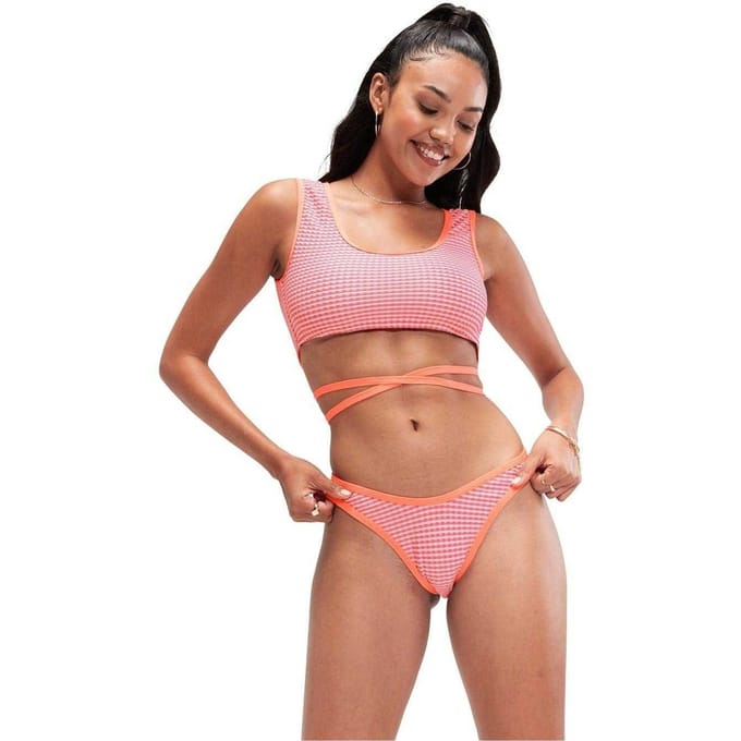 Speedo Dames/Dames Gingham Bikinibroekje (Oranje)