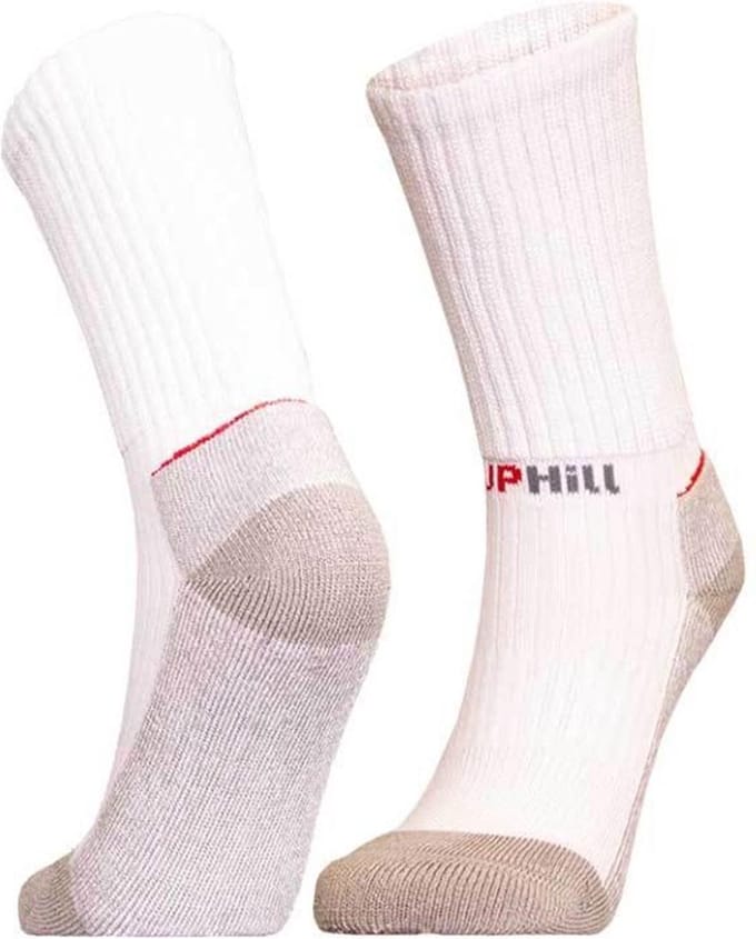 UphillSport - 2-Pack - Bamboe Wandelsokken - Dikke Cushioning Zool - Heren / Dames - wit - 43-46 - 8387