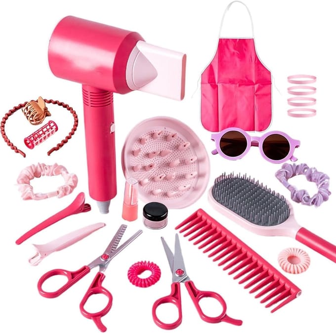 Speelgoed Kapsalon - Kinder Kapset - Rollenspel Styling - Interactieve Spiegel - 23 x 14 x 12 cm - Multicolor