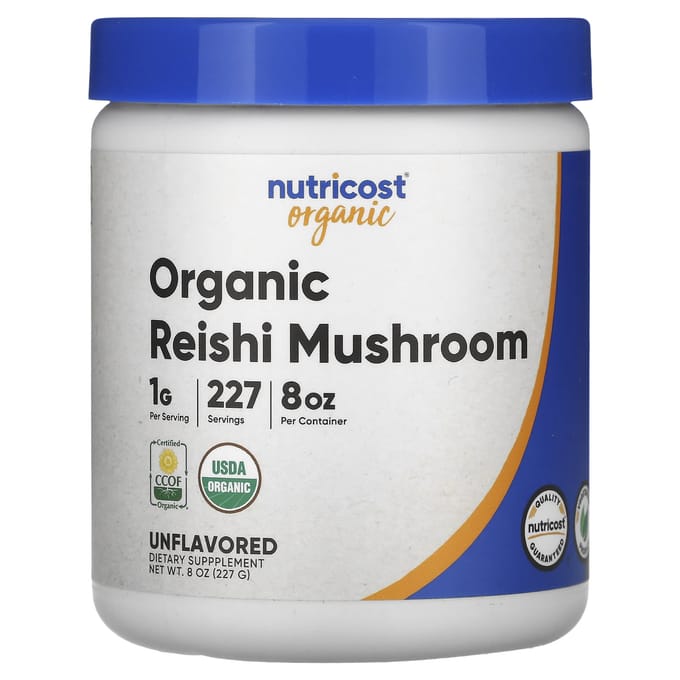 Nutricost, Champignon Reishi Biologique, Sans Arôme, 8 oz (227g)