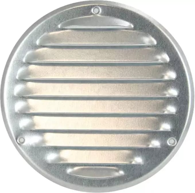 Metalen ventilatierooster rond Ø 200mm zink - MR200ZN