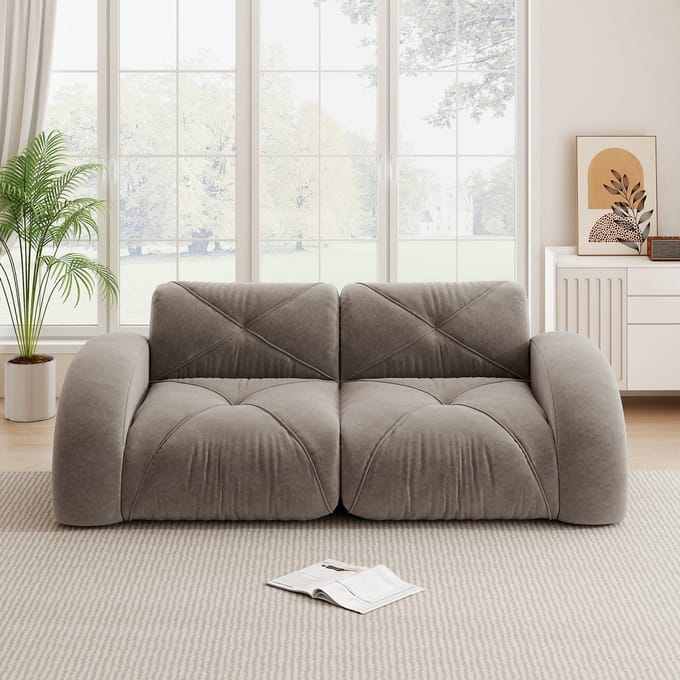 MODFU Modulaire 2-Zitsbank - Zonder Frame - Chenille - Voor Woonkamer - Bruin