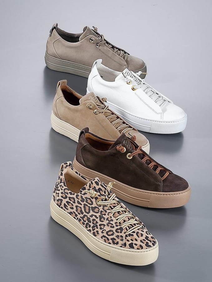 Sneakers kalfsnappaleer Van Paul Green bruin