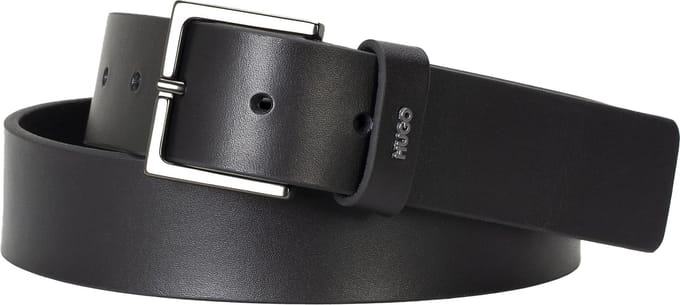 HUGO leren heren riem - zwart