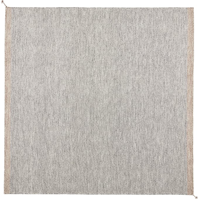 Muuto Ply vloerkleed - zwart-wit - 240 x 240 cm
