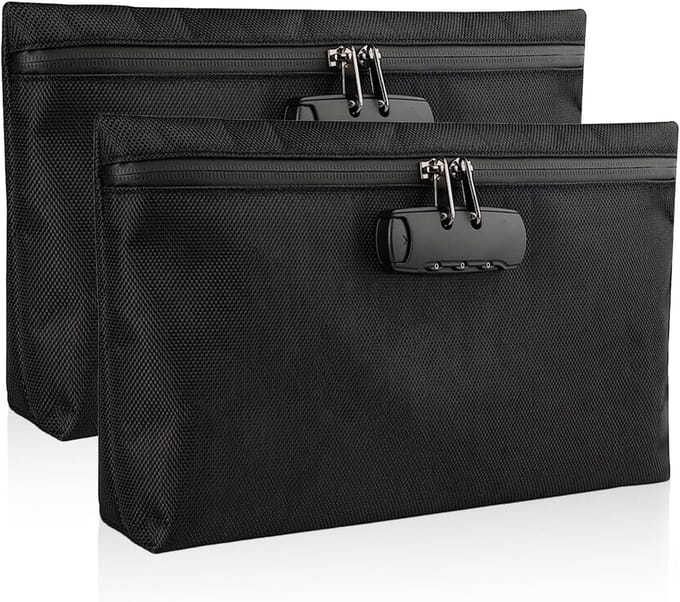 Waterdichte Anti-Geurover Bag met Combinatielock voor Documenten en Waardevolle Spullen, A4 Formaat